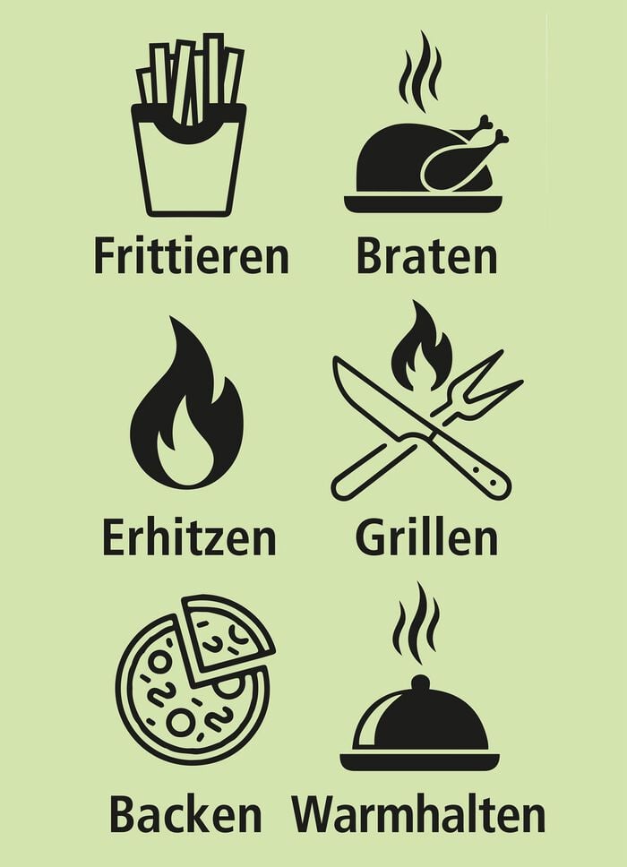 Digitale Hei&szlig;luftfritteuse mit LED-Touch-Display 