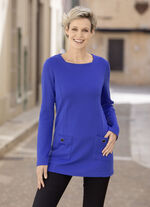 Sweatshirt mit Karreéausschnitt 