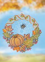 Fensterbild aus echter Plauener Spitze 