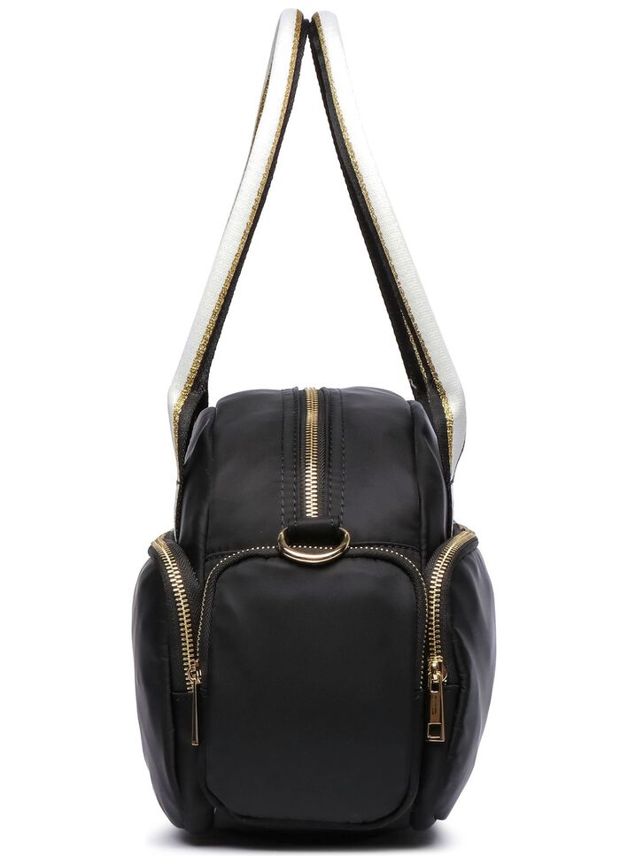 Collezione Alessandro Tasche aus Synthetikamterial SCHWARZ-ALTSILBER