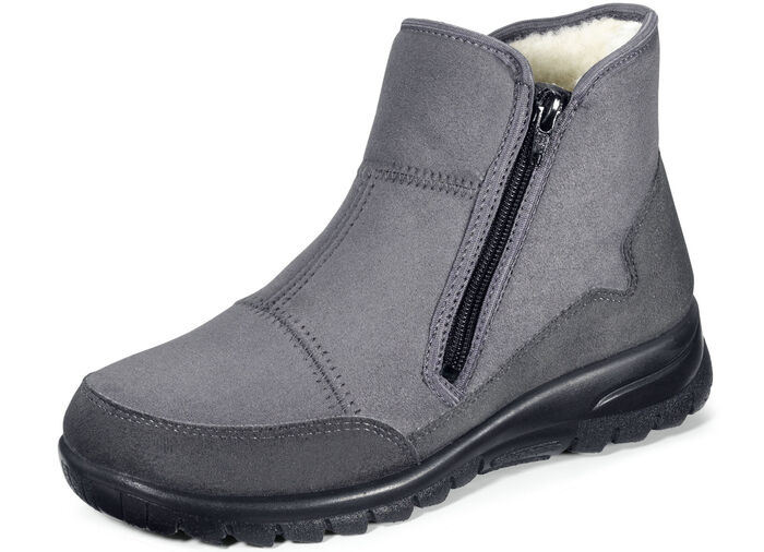 Laurina Haus-Stiefelette mit seitlichem Rei&szlig;verschluss GRAU