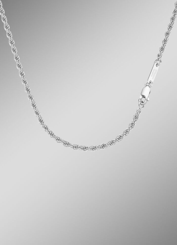 Massive Kordelkette in elegantem Silber 