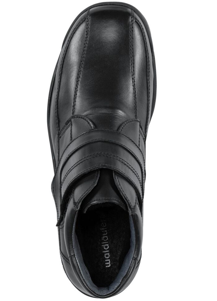 Waldl&auml;ufer, gef&uuml;tterte Herren-Boots, Winterschuhe, Weite K, mit Lammfell SCHWARZ