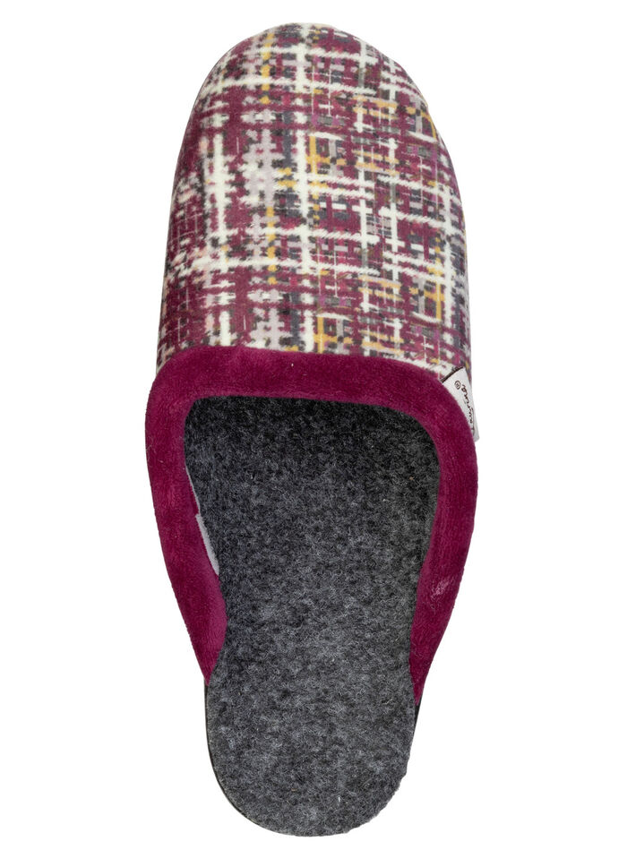 Klassische Damen-Hausschuhe, Weite G, mit angenehmer Polsterung BORDEAUX