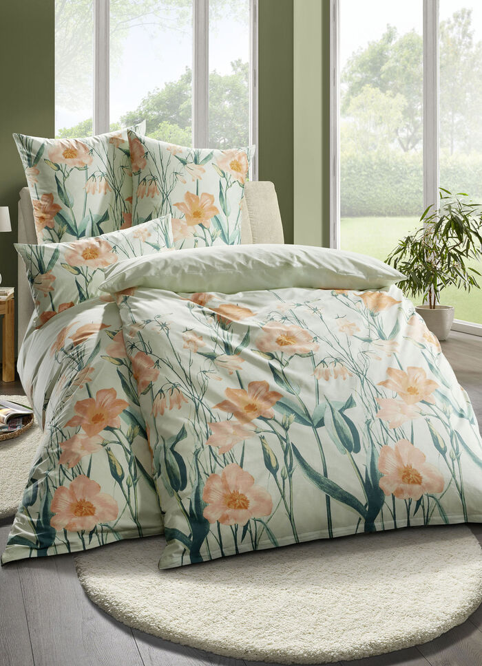 Beidseitig bedruckte Bettwäsche-Garnitur von Florella GRÜN