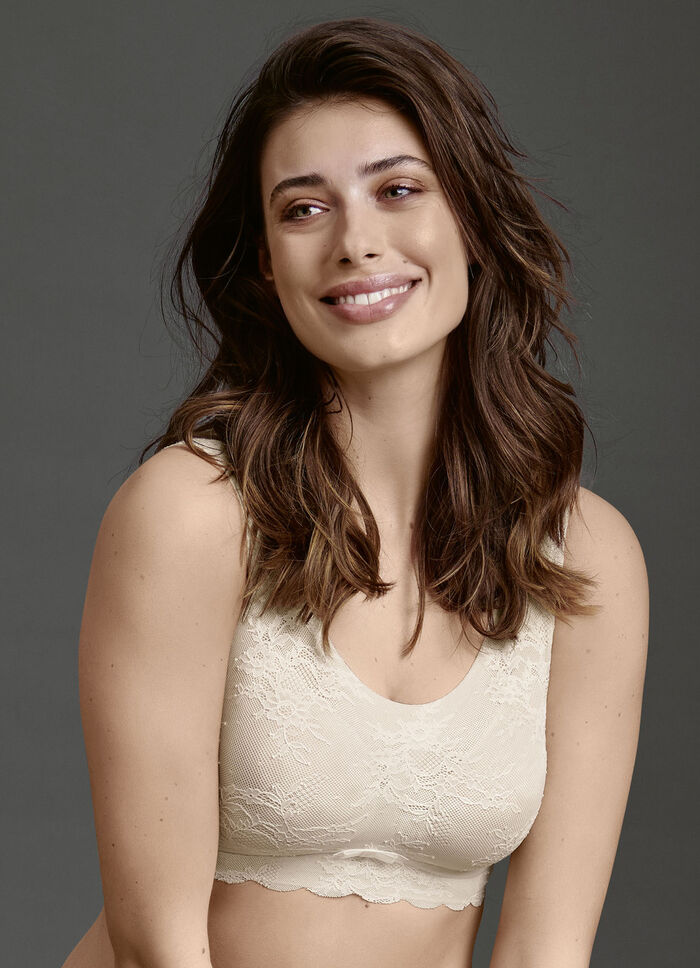 Superbequemer Anita BH aus elastischer Spitze SEKT