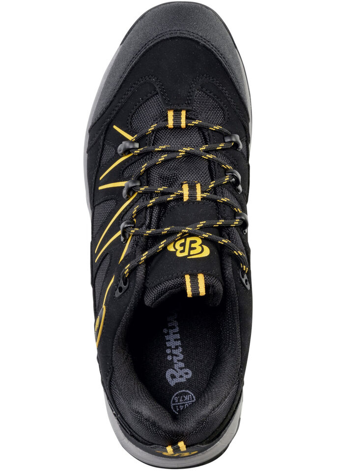 Schnürschuh mit gummierten Besätzen SCHWARZ-GELB