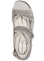 Waldläufer, sportliche Damen-Sandalen, Weite H, mit herausnehmbarem Fußbett GRAFIT-HELLGRAU