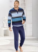 Schlafanzug mit Knopfleiste und Bündchenabschlüssen  