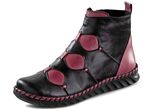 Gemini Bootie aus dezent schattiertem Rind-Nappaleder SCHWARZ-BORDEAUX