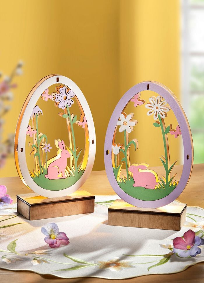 Beleuchtetes Osterei, 2er-Set, batteriebetrieben 