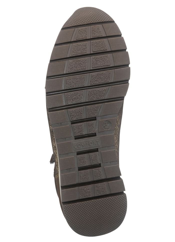 Bootie mit gl&auml;nzender Pr&auml;gung 