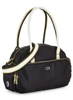 Collezione Alessandro Tasche aus Synthetikamterial SCHWARZ-ALTSILBER