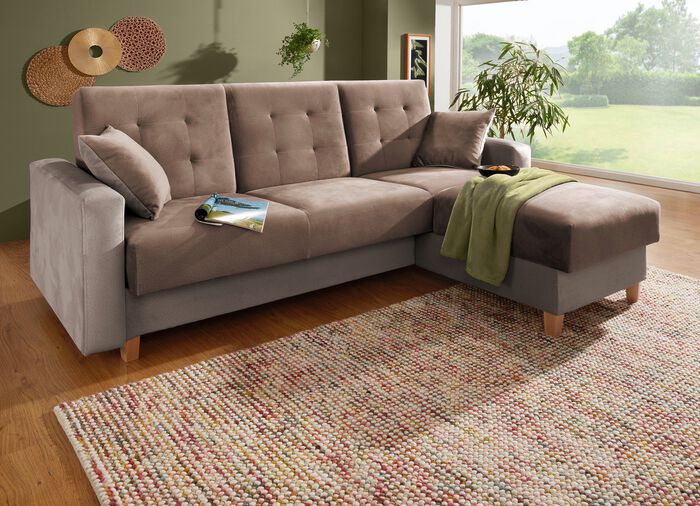 Gem&uuml;tliche Polsterecke mit Bettfunktion 