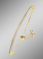 Elegantes doppelreihiges Armband mit synth. Zirkonia 