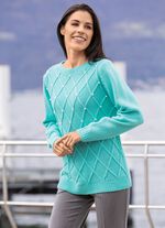Pullover mit Perlenzier 
