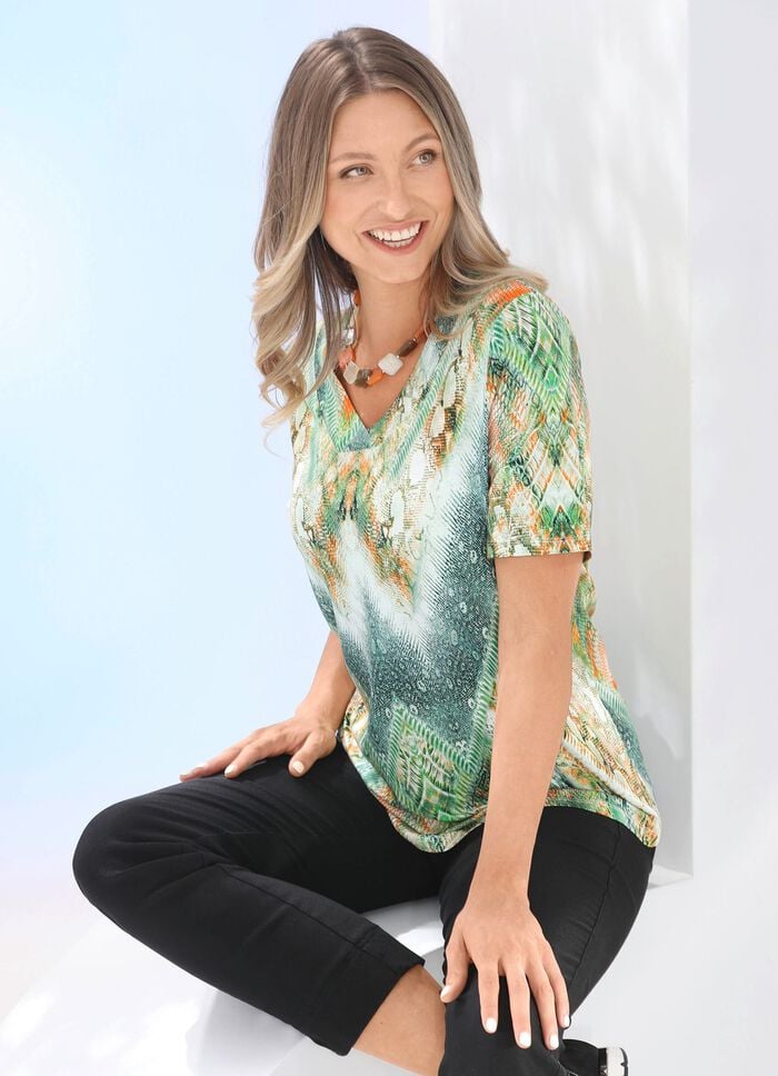 Shirt mit V-Ausschnitt 