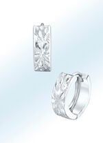 Klappcreolen, diamantiert und satiniert 