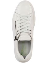 ELENA EDEN Schn&uuml;rschuh mit Velour-Besatz NATURWEISS