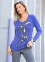 Shirt mit Glimmer- und Plättchenzier in 2 Farben LILA