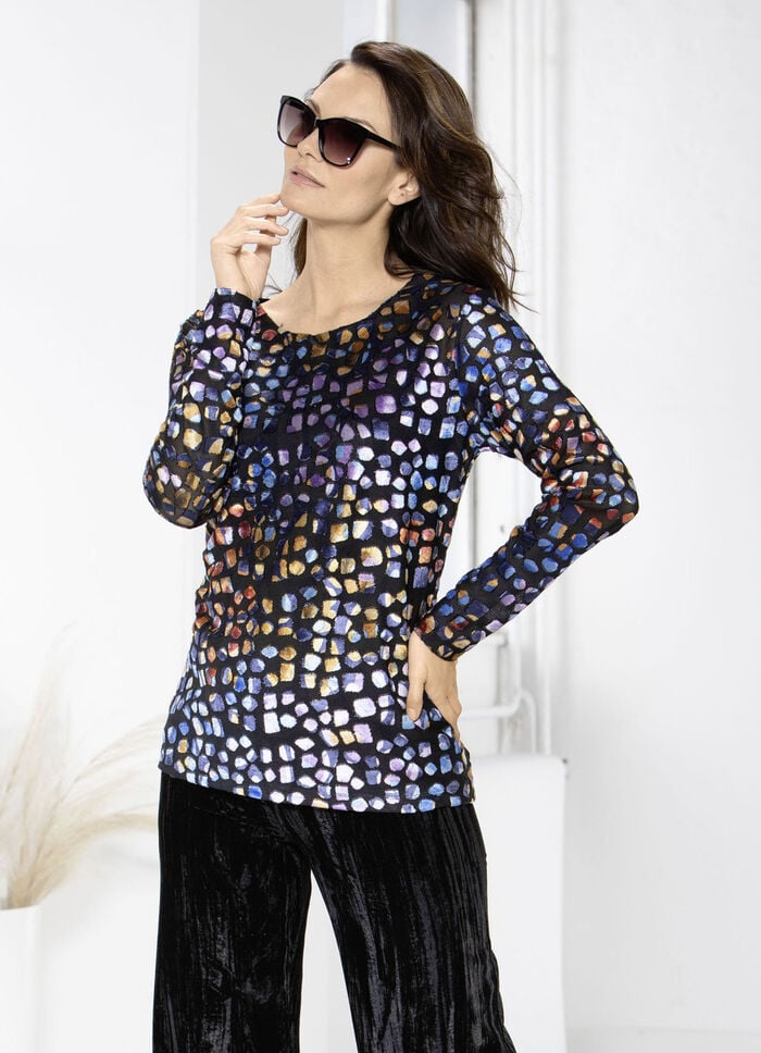 Exquisites Shirt mit Rundhalsausschnitt 