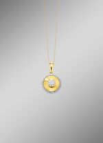 Stilvoller Anh&auml;nger mit Brillant und Diamanten 
