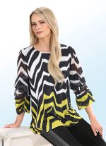 Shirt mit 3/4-langen Chiffon-&Auml;rmeln 