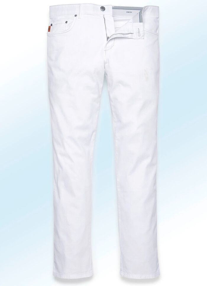 "Francesco Botti"-Hose mit Dehnbund in 2 Farben WEISS