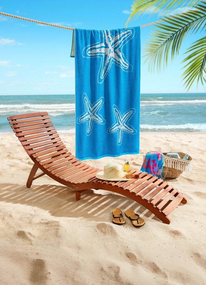 Velours-Strandlaken aus 100% Baumwolle 