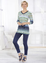 Sagenhafte Tunika mit Gürtelschlaufen und Bindegürtel 