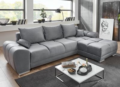 Polsterecke mit Bettfunktion und Bettkasten 