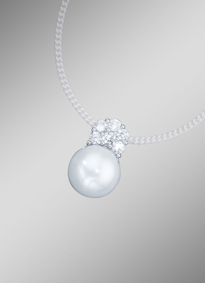 Massiver Anh&auml;nger mit S&uuml;&szlig;wasser-Zuchtperle 