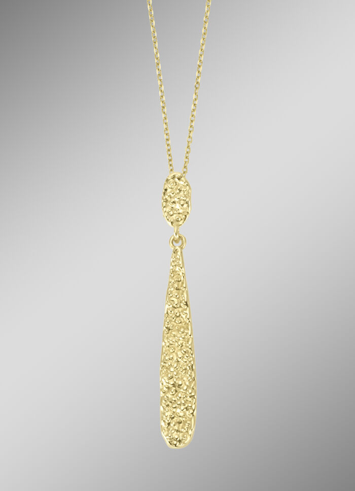 Moderner, diamantierter Anh&auml;nger mit Ankerkette 