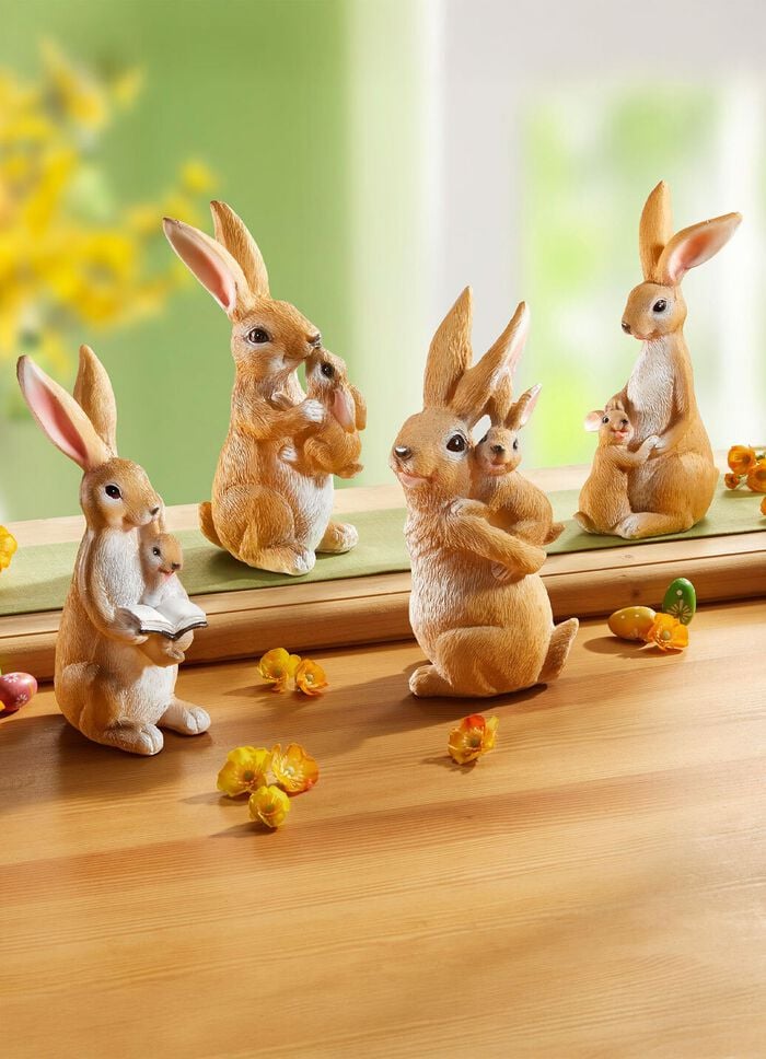 Dekofiguren Hasen, 4er-Set 