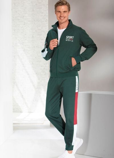 Freizeitanzug mit elastischen Beinabschl&uuml;ssen 