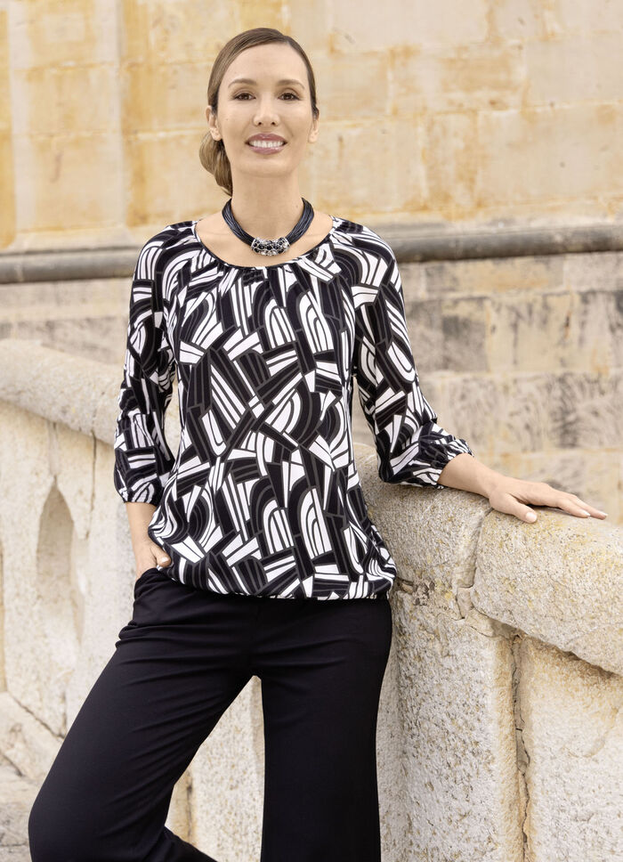 Tunika mit elastischen Abschlüssen 