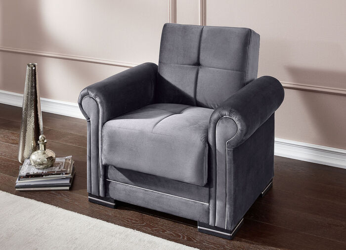 Polstermöbel auf stabilem Holzgrundgestell mit Funktion GRAU