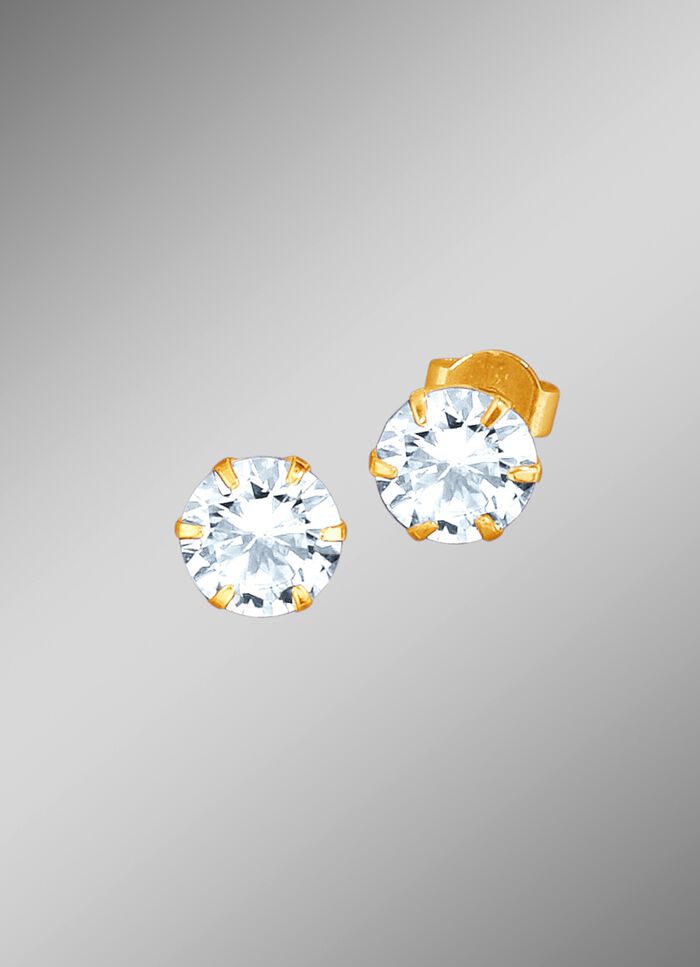 Ohrstecker mit synth. Zirkonia 