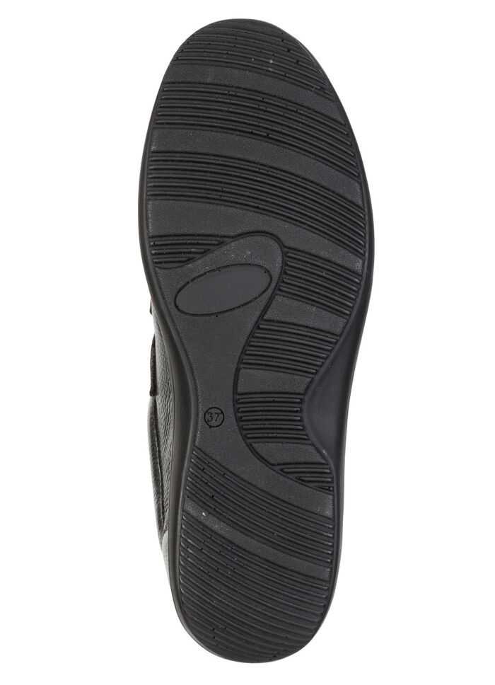 ELENA EDEN, bequeme Damen-Slipper, Weite H, mit herausnehmbarem Fu&szlig;bett SCHWARZ