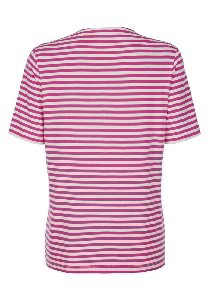 Shirtjacke mit garngef&auml;rbtem Ringeldessin 