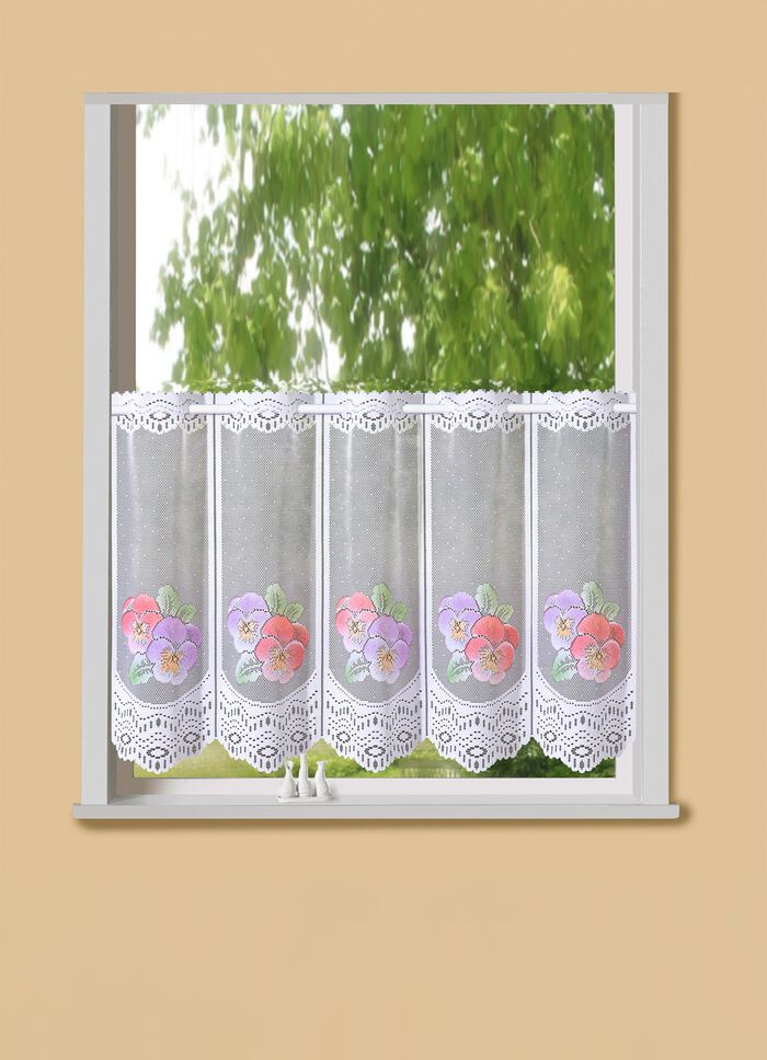 Kurzstore Stiefm&uuml;tterchen mit Stangendurchzug COLORIERT