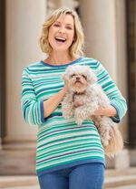 Pullover mit Mustermix im Ringeldessin 