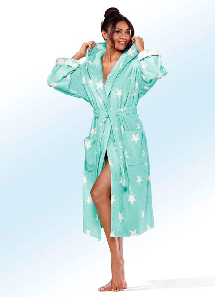 Bademantel in angesagtem Sternen-Muster 
