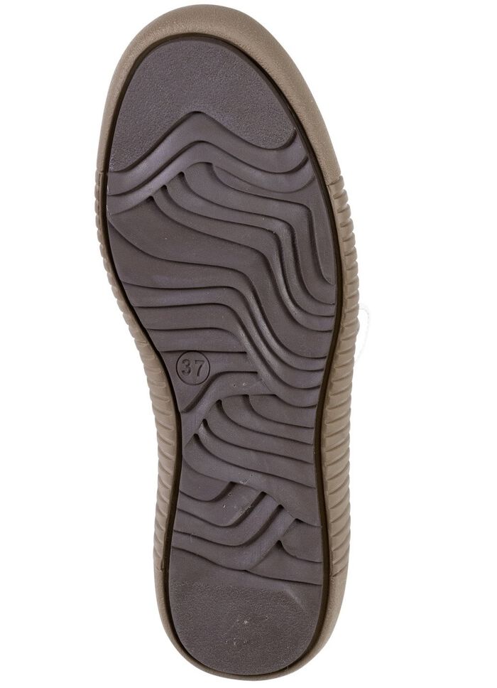 Gemini Schn&uuml;r-Bootie mit buntem Textilmaterial WEISS