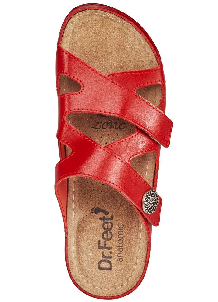 ELENA EDEN, bequeme Damen-Pantoletten, Weite G, mit Klettverschluss 