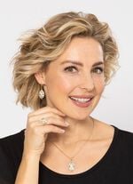 Anh&auml;nger mit Diamanten im Blumendesign 