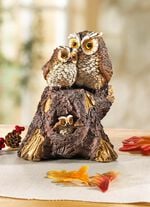 Eulenpaar von Hand bemalt 