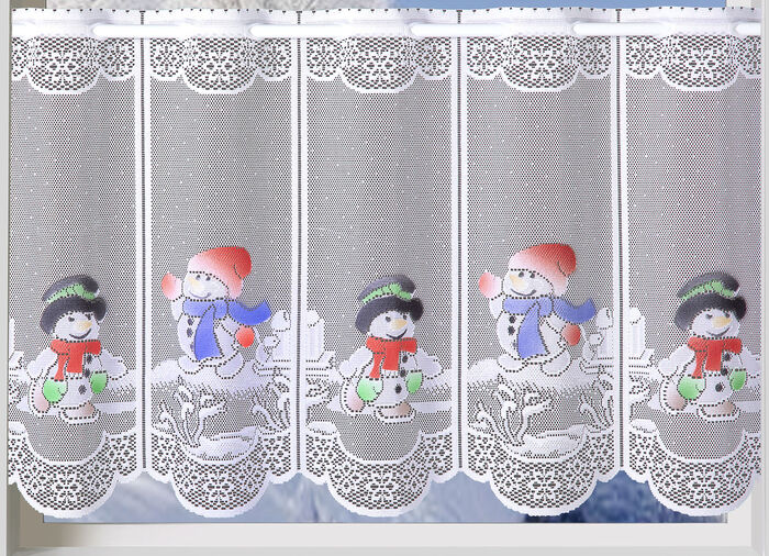 Handcolorierter Kurzstore Schneem&auml;nner mit Stangendurchzug 