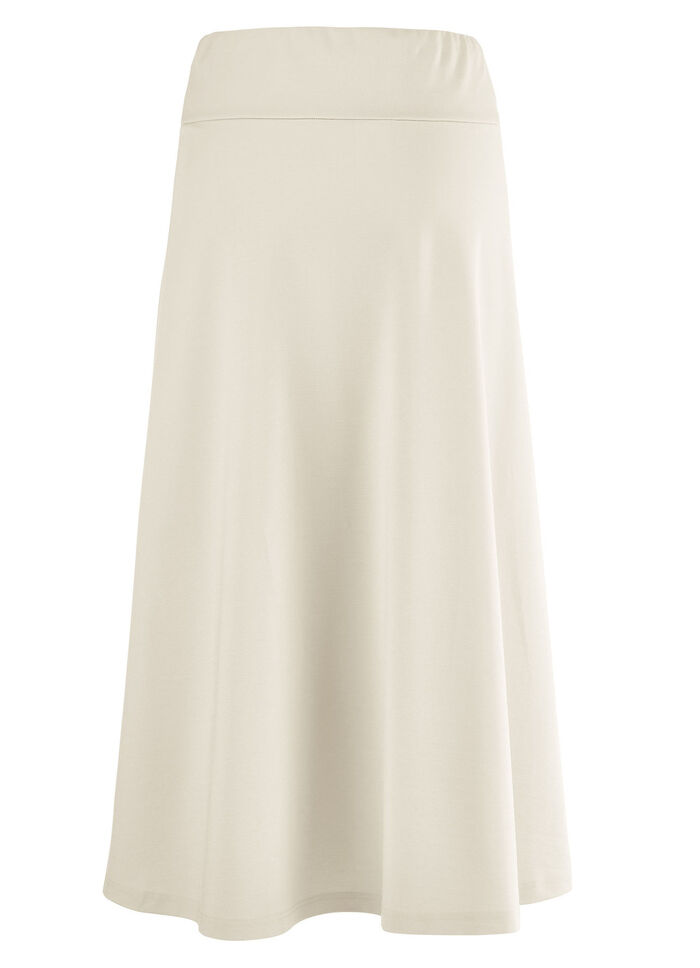 Rock mit gelegten Falten BEIGE