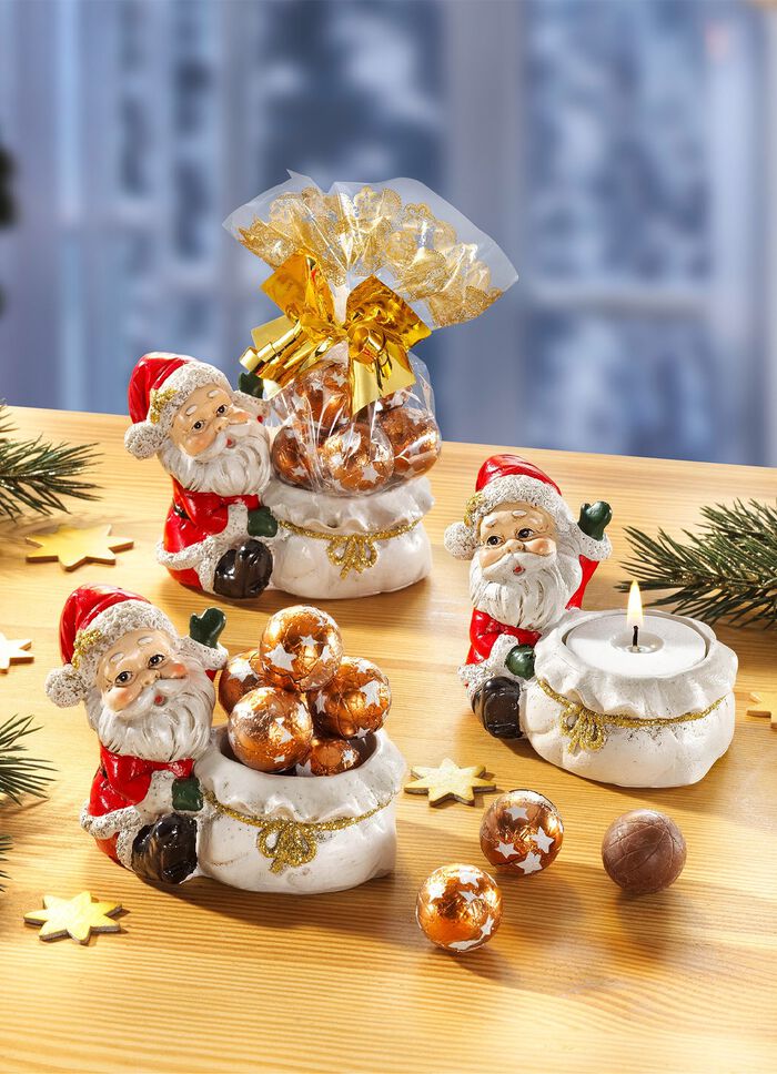 Weihnachtsmann-Teelichthalter, 3er-Set 